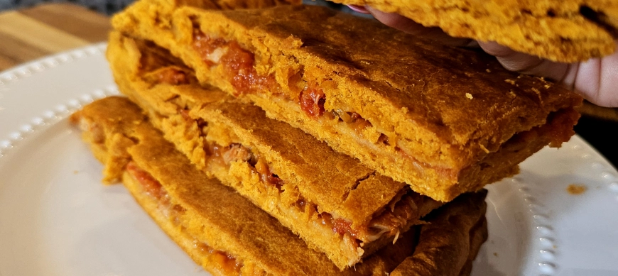 EMPANADA DE ATÚN Y ENSALADA DE PULPO CON VINAGRETA CON THERMOMIX