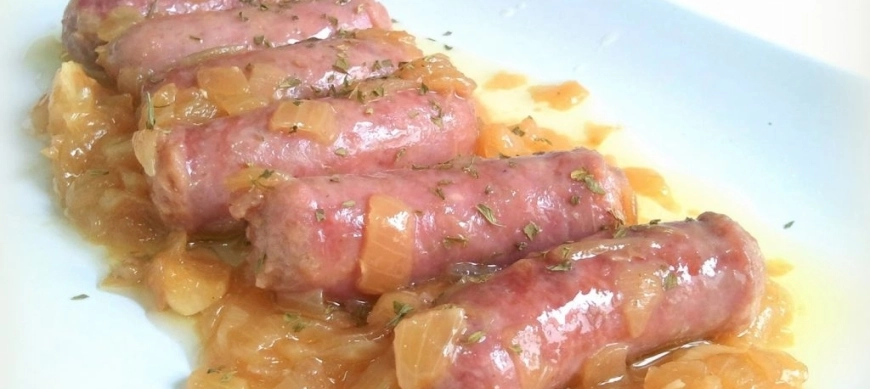 SALCHICHAS AL VINO CON THERMOMIX
