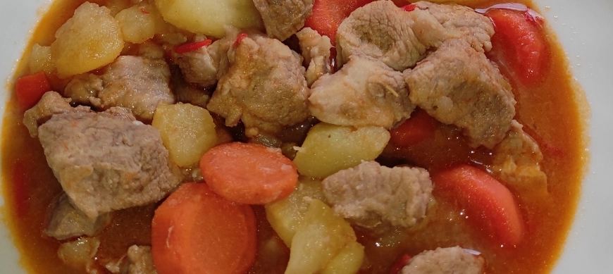 ESTOFADO DE CERDO CON VERDURAS CON THERMOMIX EN RIBERA DEL FRESNO