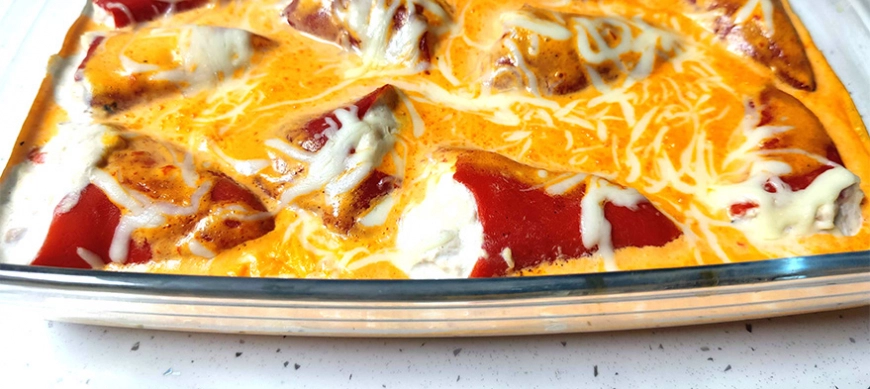 PIMIENTOS DEL PIQUILLO RELLENOS DE ATUN Y QUESO CON Thermomix® TM6 - DON BENITO - BADAJOZ
