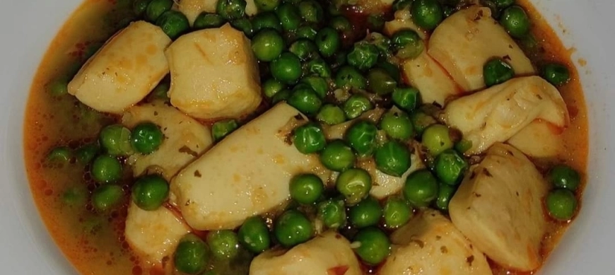 SEPIA CON GUISANTES CON THERMOMIX EN RIBERA DEL FRESNO