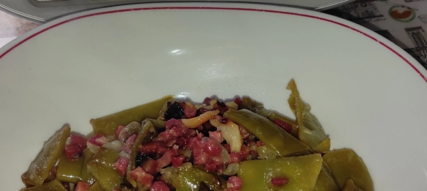 JUDIAS VERDES CON JAMÓN CON THERMOMIX EN RIBERA DEL FRESNO