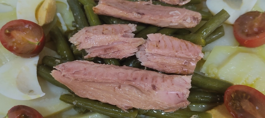 Ensalada de patata y judías verdes con melva - Thermomix - Don Benito - Badajoz