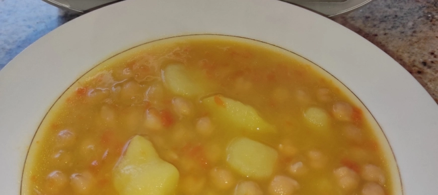 GARBANZOS CON VERDURAS CON THERMOMIX EN RIBERA DEL FRESNO
