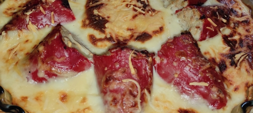 PIMIENTOS RELLENOS DE CARNE CON BECHAMEL CON THERMOMIX EN RIBEFA DEL FRESNO