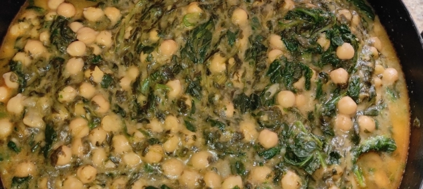 ESPINACAS CON GARBANZOS A LA SEVILLANA CON THERMOMIX EN RIBERA DEL FRESNO