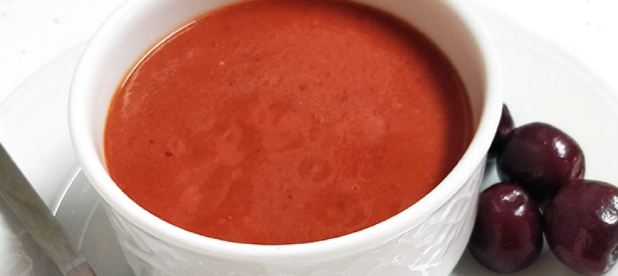 GAZPACHO DE CEREZAS CON HIERBABUENA CON Thermomix® TM6 - DON BENITO - BADAJOZ