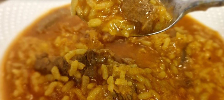 ARROZ CREMOSO DE PRESA IBÉRICA CON SETAS CON THERMOMIX