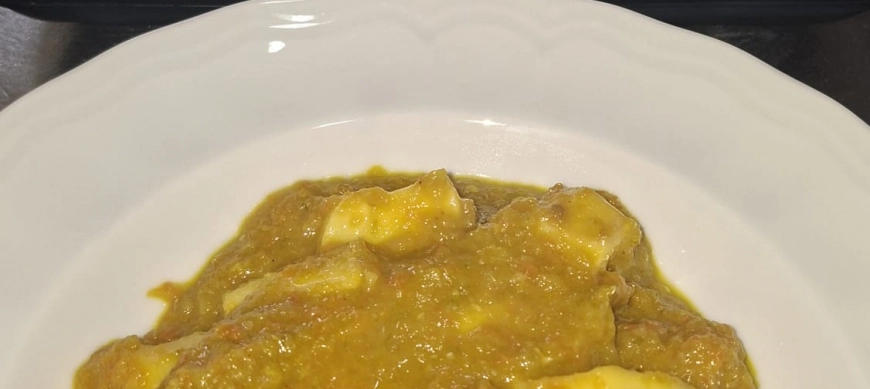 SEPIA CON SALSA DE VERDURAS CON THERMOMIX EN RIBERA DEL FRESNO