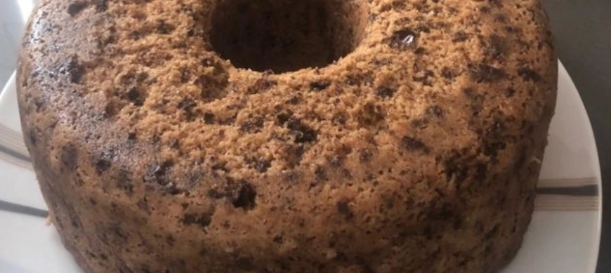 Bizcocho con pepitas de chocolate al vapor en Thermomix