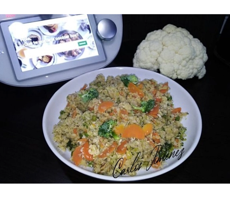 Falso arroz de coliflor en thermomix. #YoMeQuedoEnCasa Villanueva de la Serena / Don Benito; Badajoz