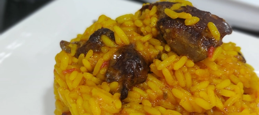 Arroz con higaditos de pollo - Thermomix - Don Benito - Badajoz