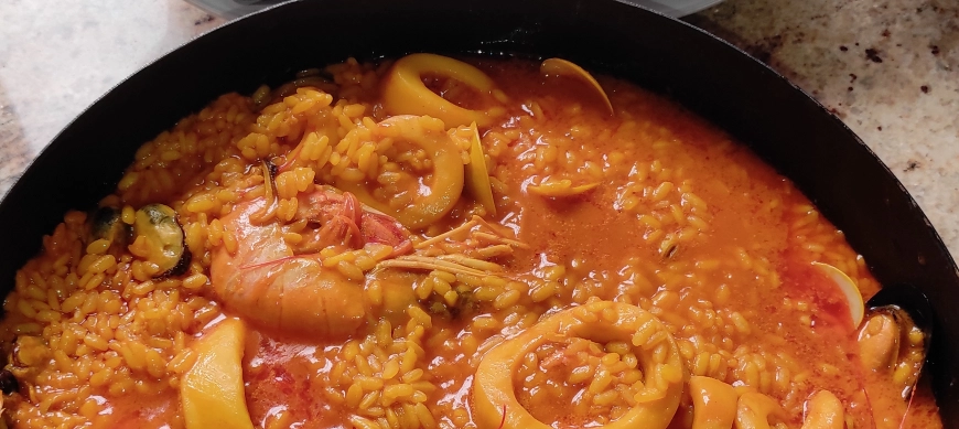PAELLA DE MARISCO CON THERMOMIX EN RIBERA DEL FRESNO