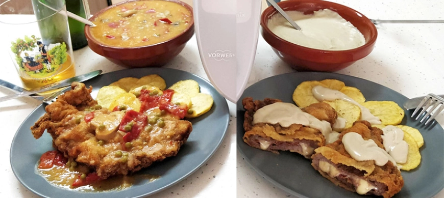 CACHOPO ASTURIANO CON SALSA DE CABRALES Y SALSA DE CARNE CON Thermomix® TM6 - DON BENITO - BADAJOZ