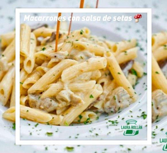 MACARRONES CON SALSA DE SETAS CON Thermomix®