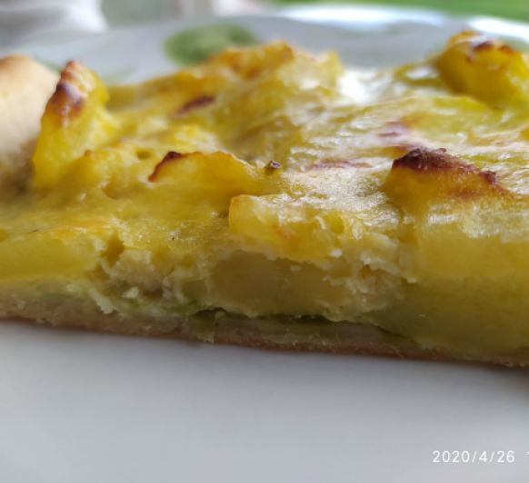Coca de pimientos verdes y patatas- Thermomix® Badajoz