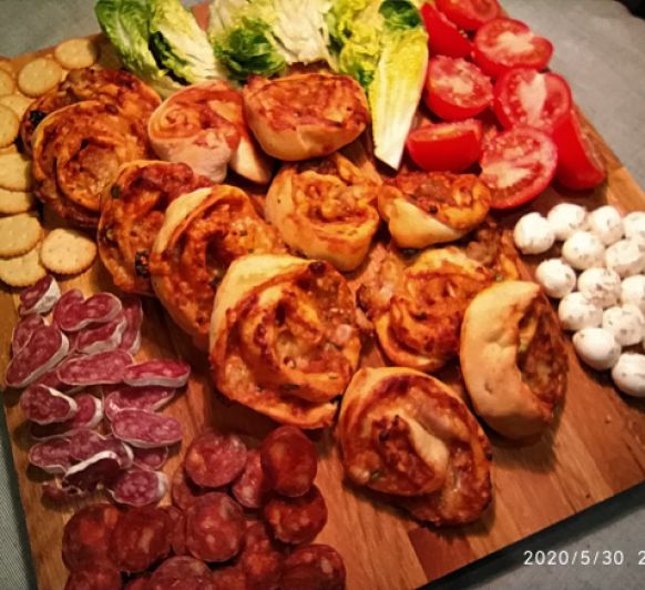 Caracolas de pizza y pollo a la barbacoa- Thermomix® Badajoz