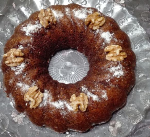 BIZCOCHO DE CHOCOLATE CON NUECES