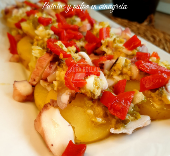PULPO CON PATATAS EN VINAGRETA DE ENCURTIDOS